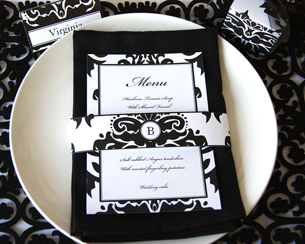 Black-Damask-Menu-Card