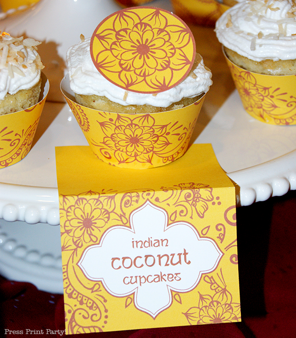 Indian-henna-cupcake-and-place-card-printables