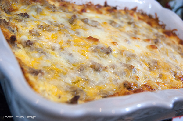 English Muffin Breakfast Casserole - Press Print Party