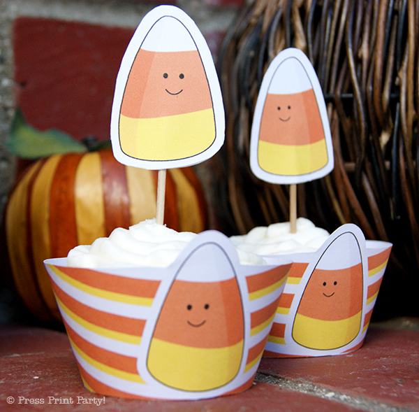 Cute Candy Corn Halloween Printables by Press Print Party!