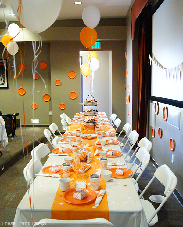 Orange Cream Tea Party with printables from Press Print Party