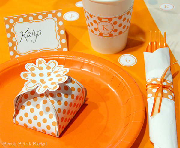 Orange Cream Tea Party with printables from Press Print Party