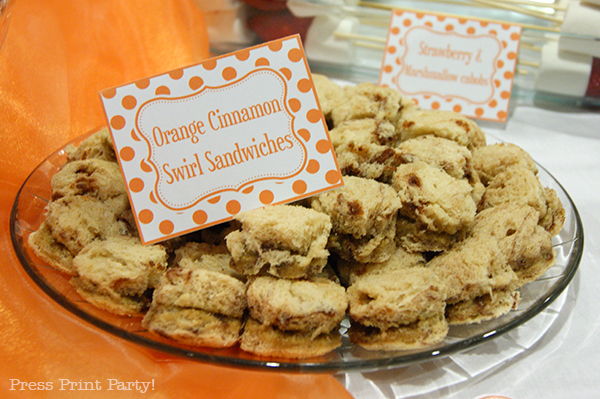 Orange Cream Tea Party with printables from Press Print Party