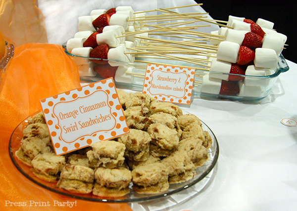 Orange Cream Tea Party with printables from Press Print Party