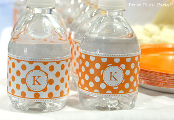 Orange Cream Tea Party with printables from Press Print Party