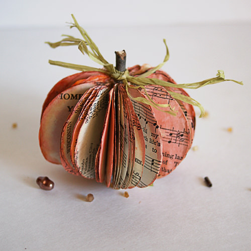 Pumpkin craft ideas -music sheets