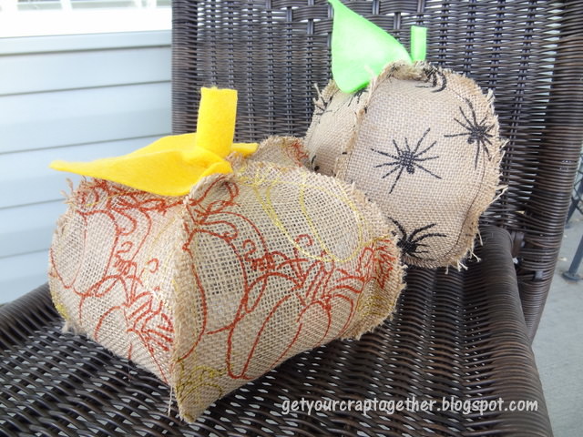 Pumpkin craft ideas -burlap