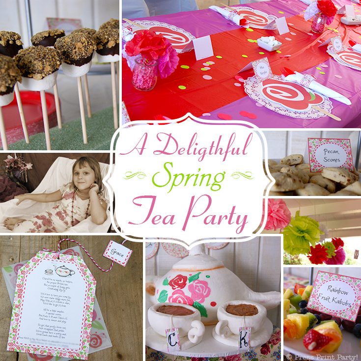 A Delightful Spring Tea Party by Press Print Party!- by Press Print Party