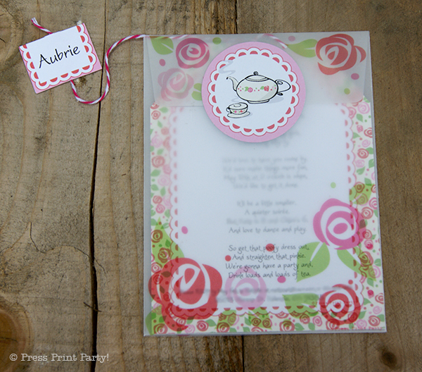 A Delightful Spring Tea Party - by Press Print Party. Printable Party Invitation
