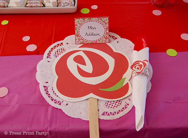 A Delightful Spring Tea Party - by Press Print Party. Table Setting