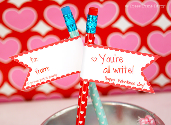 Free Printable DIY Pencil Valentines