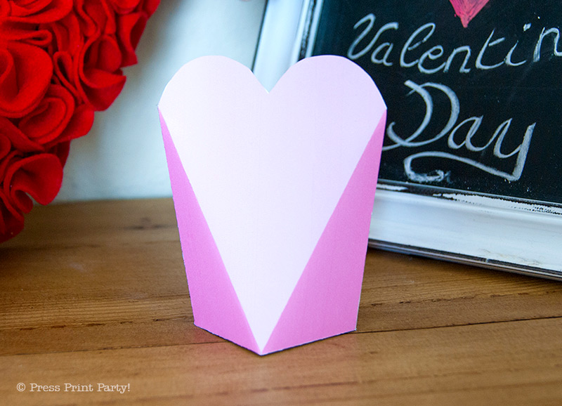 Free Valentine's day printable heart boxes - Press Print Party!