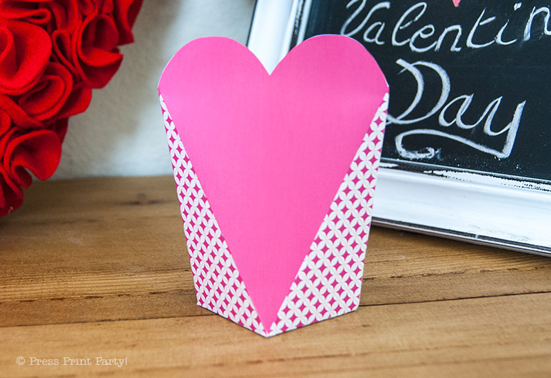 Free Valentine's day printable heart boxes - Press Print Party!