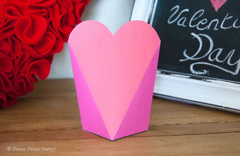 Free Valentine's day printable heart boxes - Press Print Party!