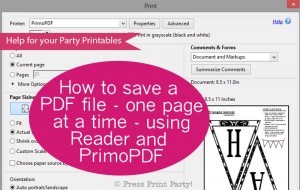 Saving a PDF file one page at a time for printales - Press Print Party!