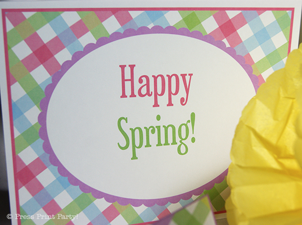 Spring Gingham Printables for Easter by Press Print Party! Sign