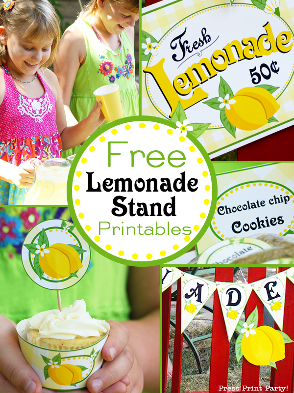 Free Lemonade Stand Printables Press Print Party!