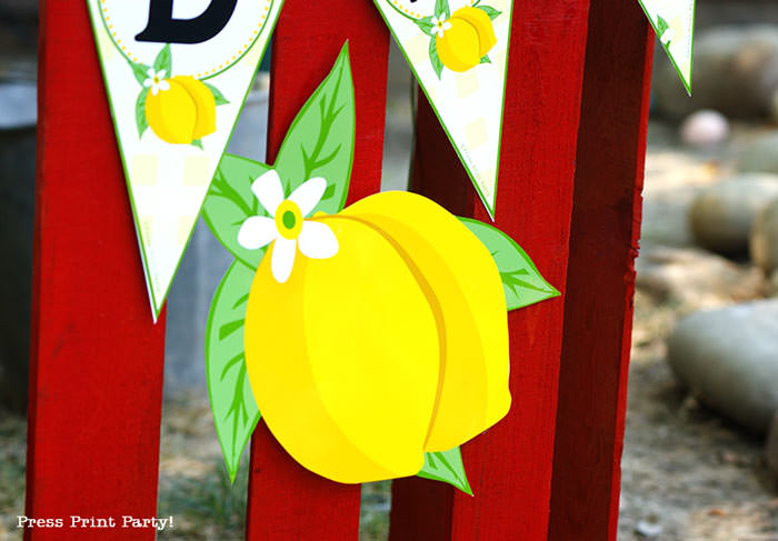 lemon sign lemonade stand Press Print Party