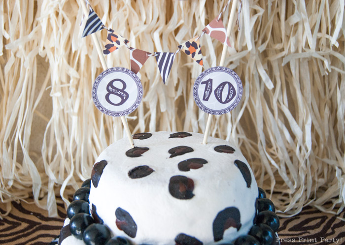 Get Wild african Animal party Safari theme Party Printables - Press Print Party! animal print cake