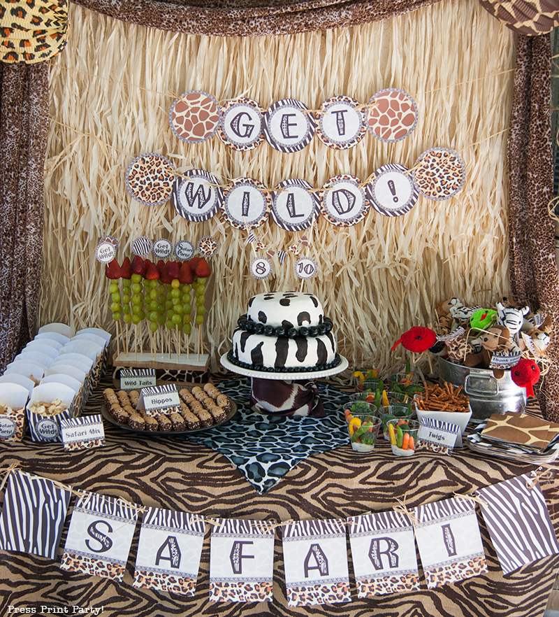 Western Wedding Theme Safari Party food table - Western Wedding Theme