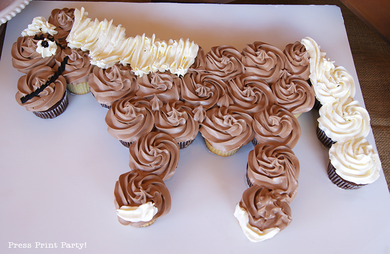 Western-Party-horse-cupcake-cake