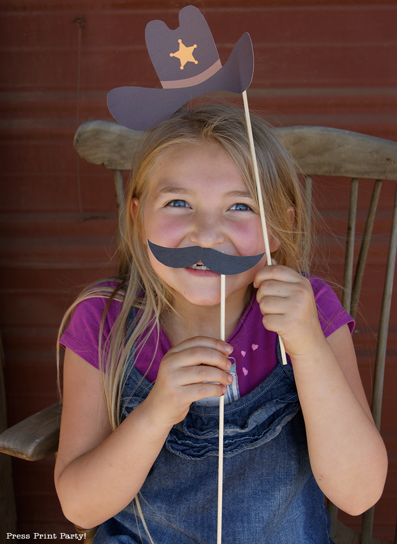 Country Cowgirl Western Party by Press Print Party! Photo Booth props