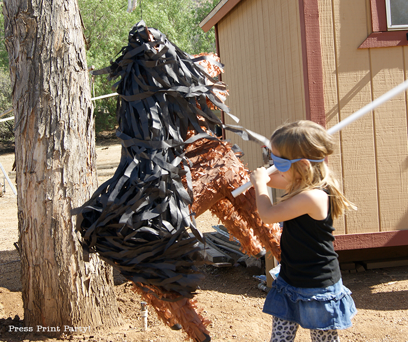 Country Cowgirl Western Party by Press Print Party! - horse pinata