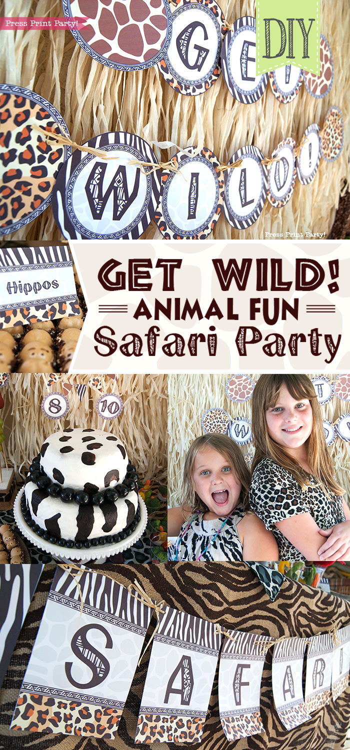 Get Wild african Animal party Safari theme Party Printables - Press Print Party!