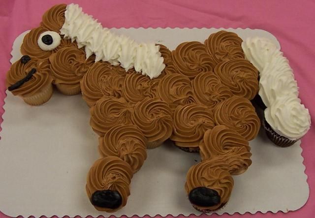 Horse Cupcake Cake Template How to by Press Print Party!