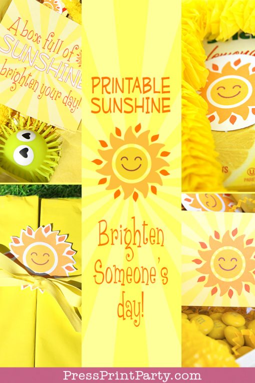 50 Cheery Box of Sunshine DIY Gift Ideas and Printables to Give