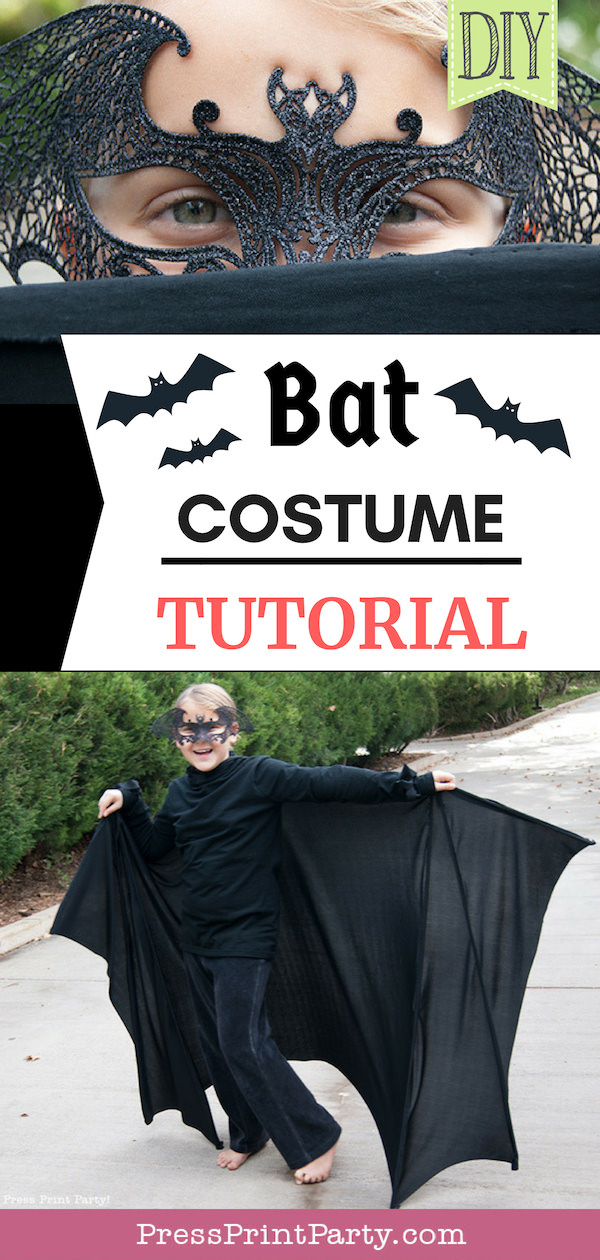 Bat costume tutorial pin - Press Print Party!