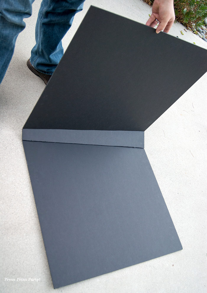 Black foam board for butterfly costume DIY - Press Print Party!