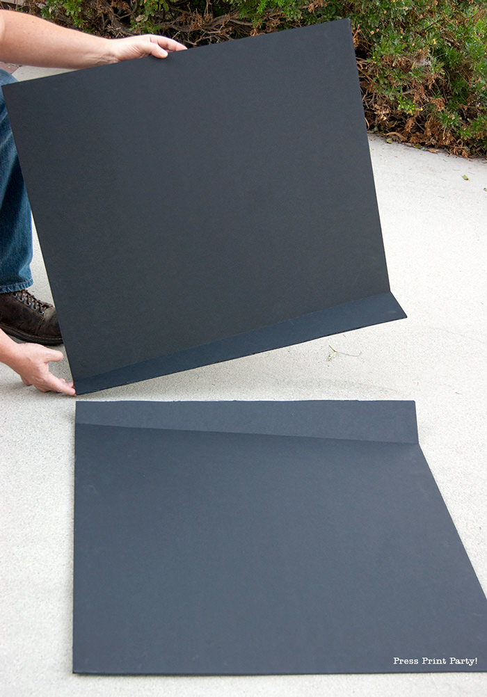 Black foam board for butterfly costume DIY - Press Print Party!