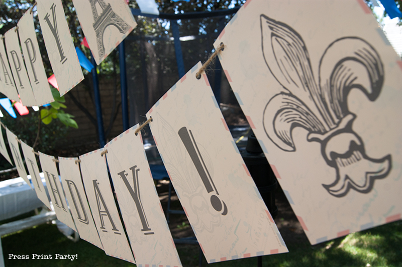 Banners - Paris Party with a French Vintage flair - Press Print Party!