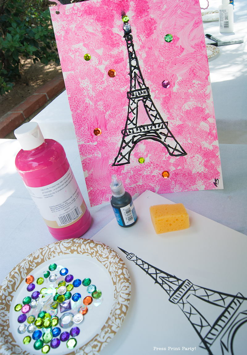 Eiffel Tower Craft - Paris Party - Press Print Party!