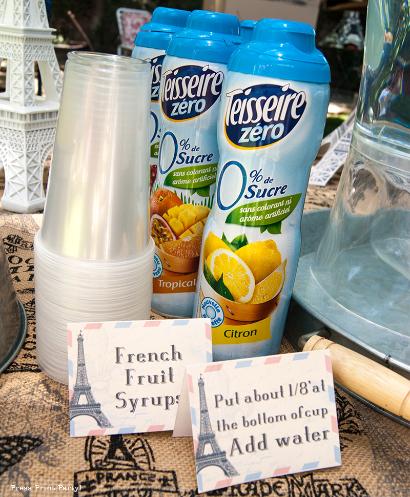 French Syrups - Paris Party with a French Vintage flair - Press Print Party!