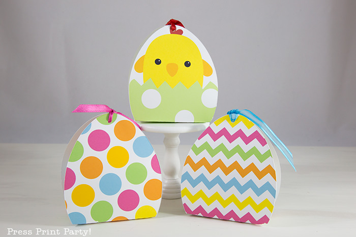 3 adorable Easter treat boxes for baskets - Press Print Party!