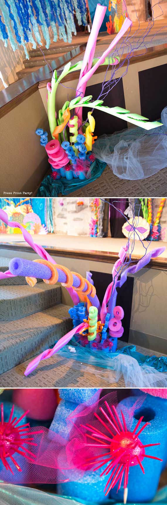 Pool noodle coral reefs