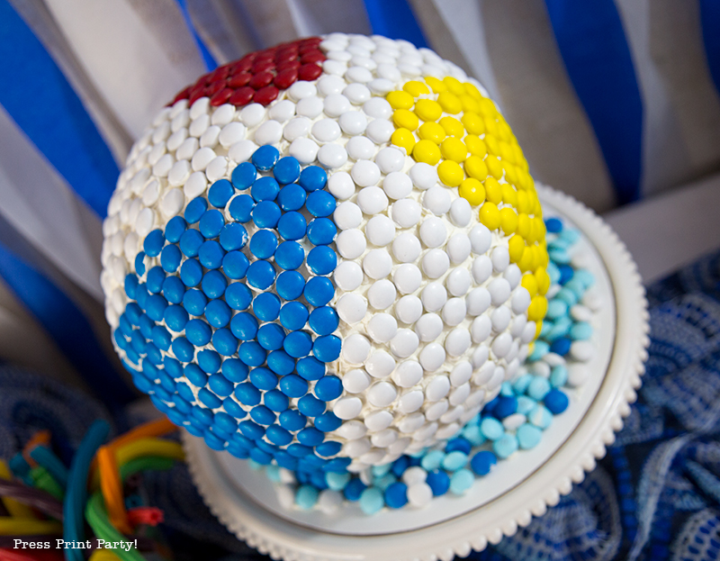How to make a beach ball cake with m&msHow to make a beach ball cake with m&ms - Press Print Party! - Press Print Party!