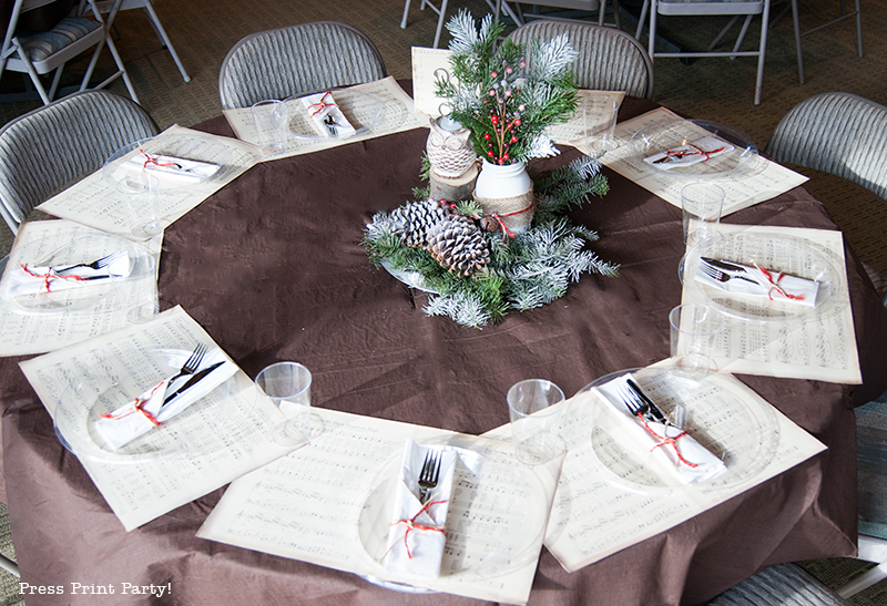 Rustic Christmas Centerpiece By Press Print Party Rustic Christmas Centerpiece By Press Print Party