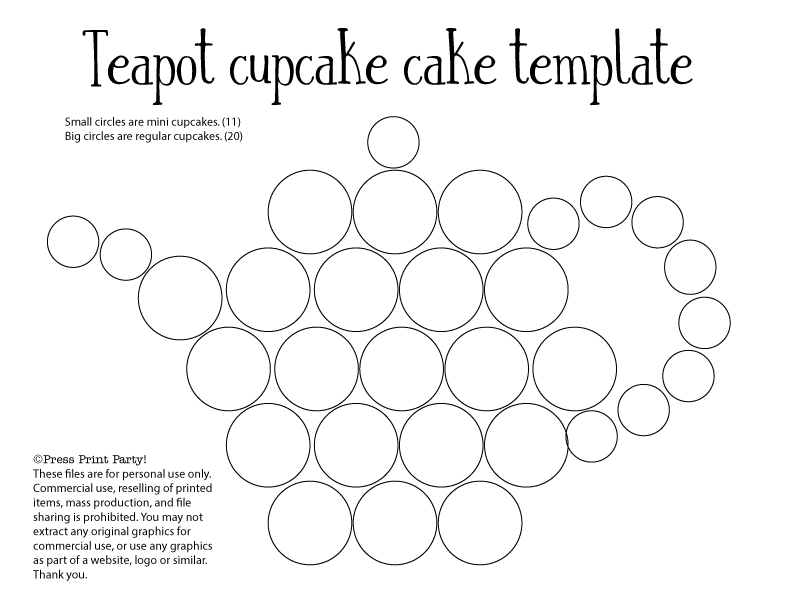 Mini Cupcake Wrappers Template from www.pressprintparty.com