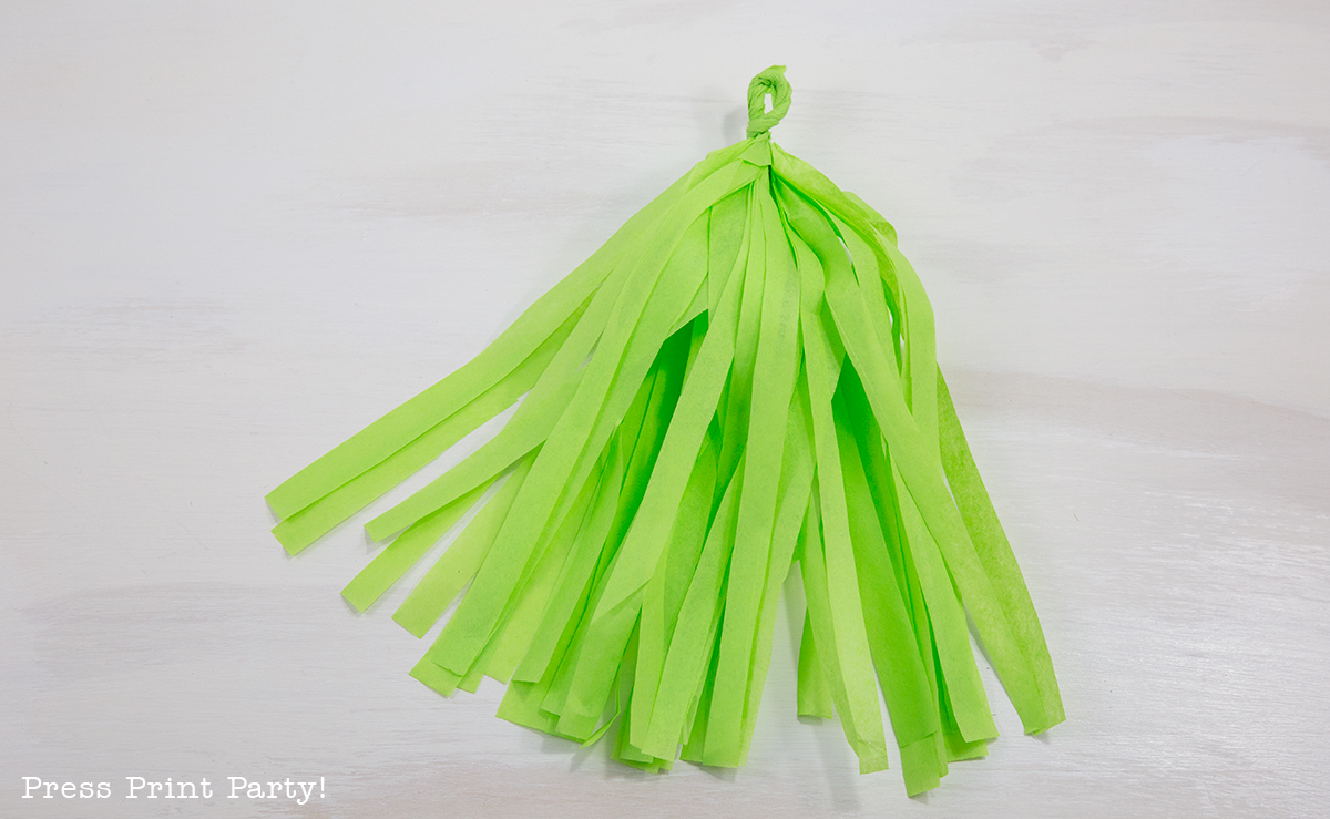 How to Make Tissue Paper Tassels. Easy Tutorial by Press Print Party!