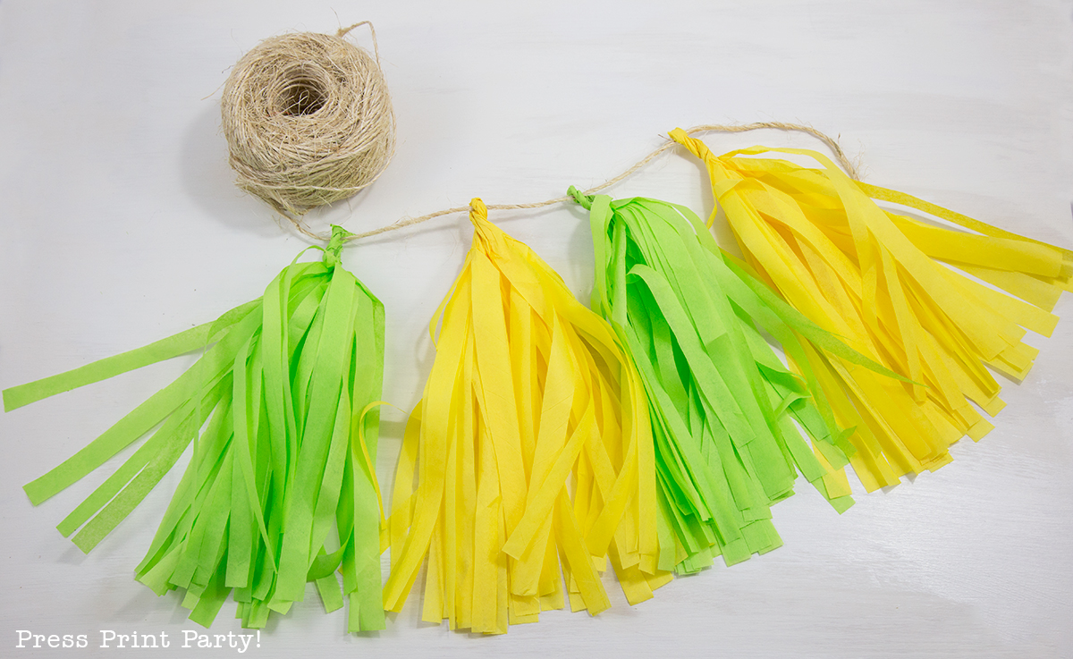 How to Make Tissue Paper Tassels and Garlands Press Print Party!