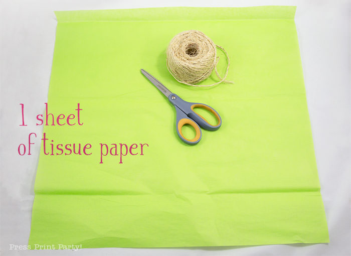 1 sheet of tissue paper - tissue paper garland tutorial Press Print Party!