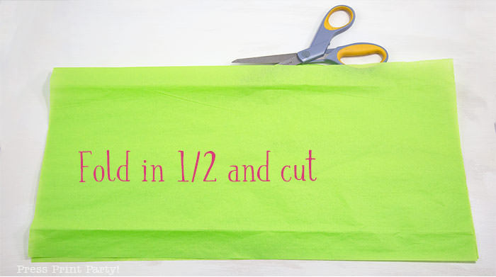 fold in half and cut - tissue paper garland tutorial Press Print Party!