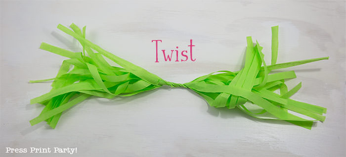 twist- tissue paper garland tutorial Press Print Party!