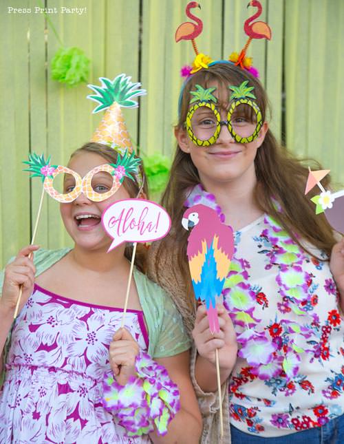 Party like a Pineapple -Pineapple party - Luau Party -luau photo booth props - by Press Print Party!