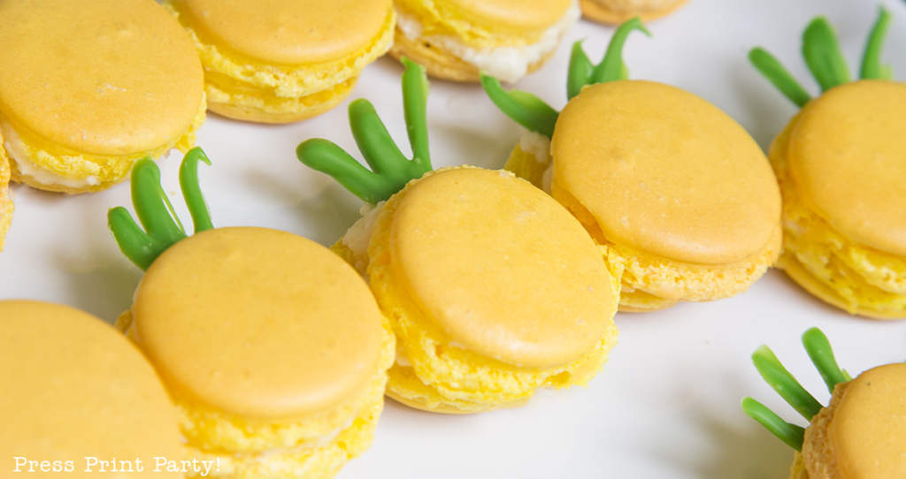 Party like a Pineapple -Pineapple party - Luau Party - Pineapple macarons - by Press Print Party!