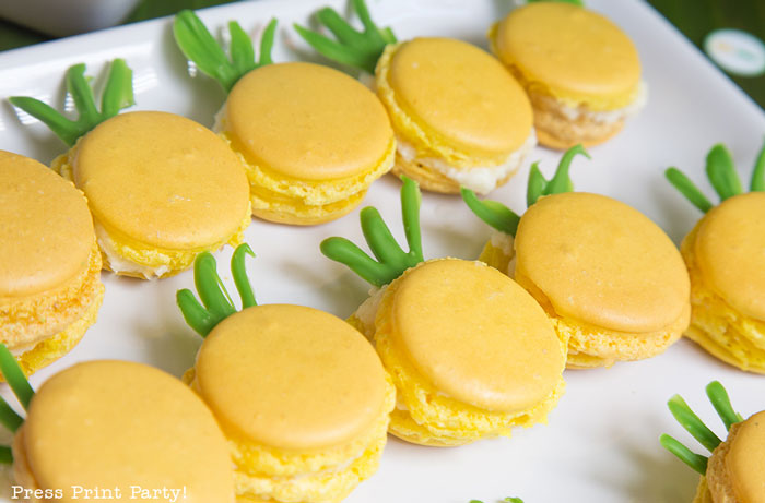 Party like a Pineapple -Pineapple party - Luau Party - Pineapple macarons - by Press Print Party!