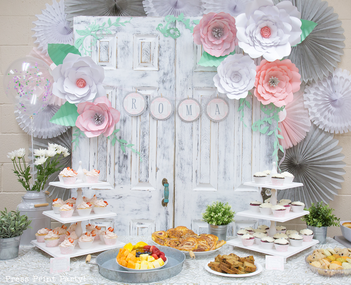 Sweet Vintage Baby Shower Decorations - By Press Print Party!